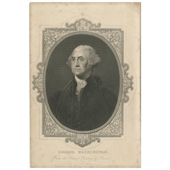 Portrait of George Washington - Engraving from the Mid-19th Century