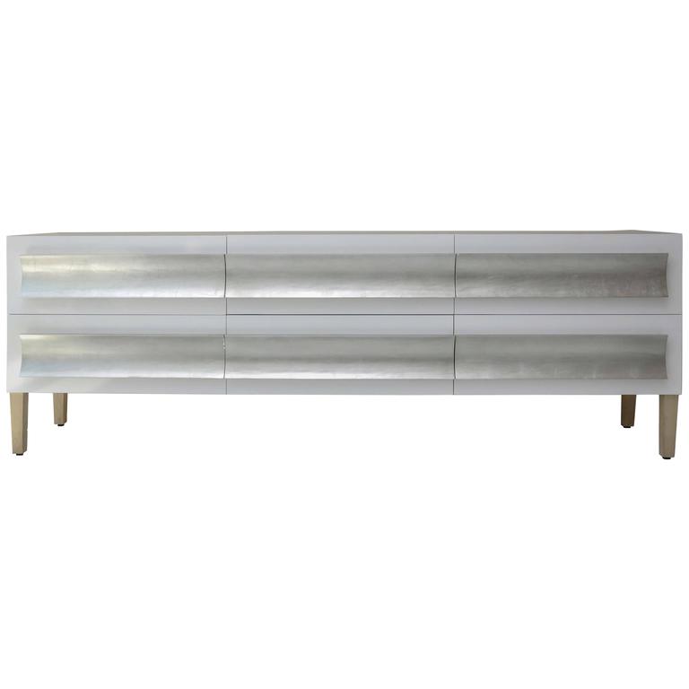 Custom Dresser In Silver Leaf By Shine Sho For At 1stdibs Custom Dresser In Silver Leaf By Shine Sho 1