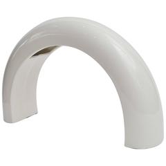 20th Century White Ceramic Arch Table Lamp by George Kovacs
