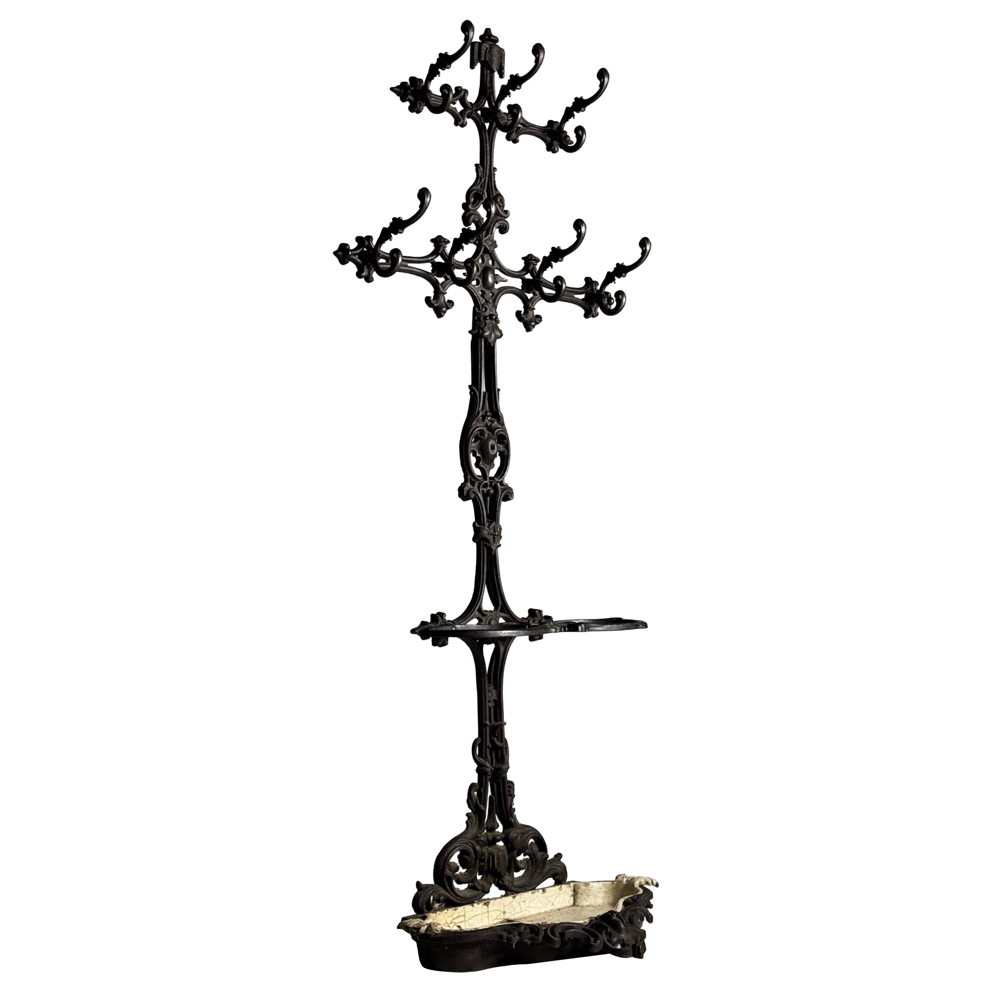 19th Century Cast Iron Coat Rack