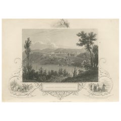 West Point Military School Engraving, c.1850 – Historic Hudson River Valley View