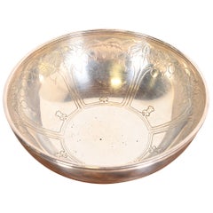 Tiffany & Co. Bol à fruits ou bol de centre de table Art déco en argent sterling