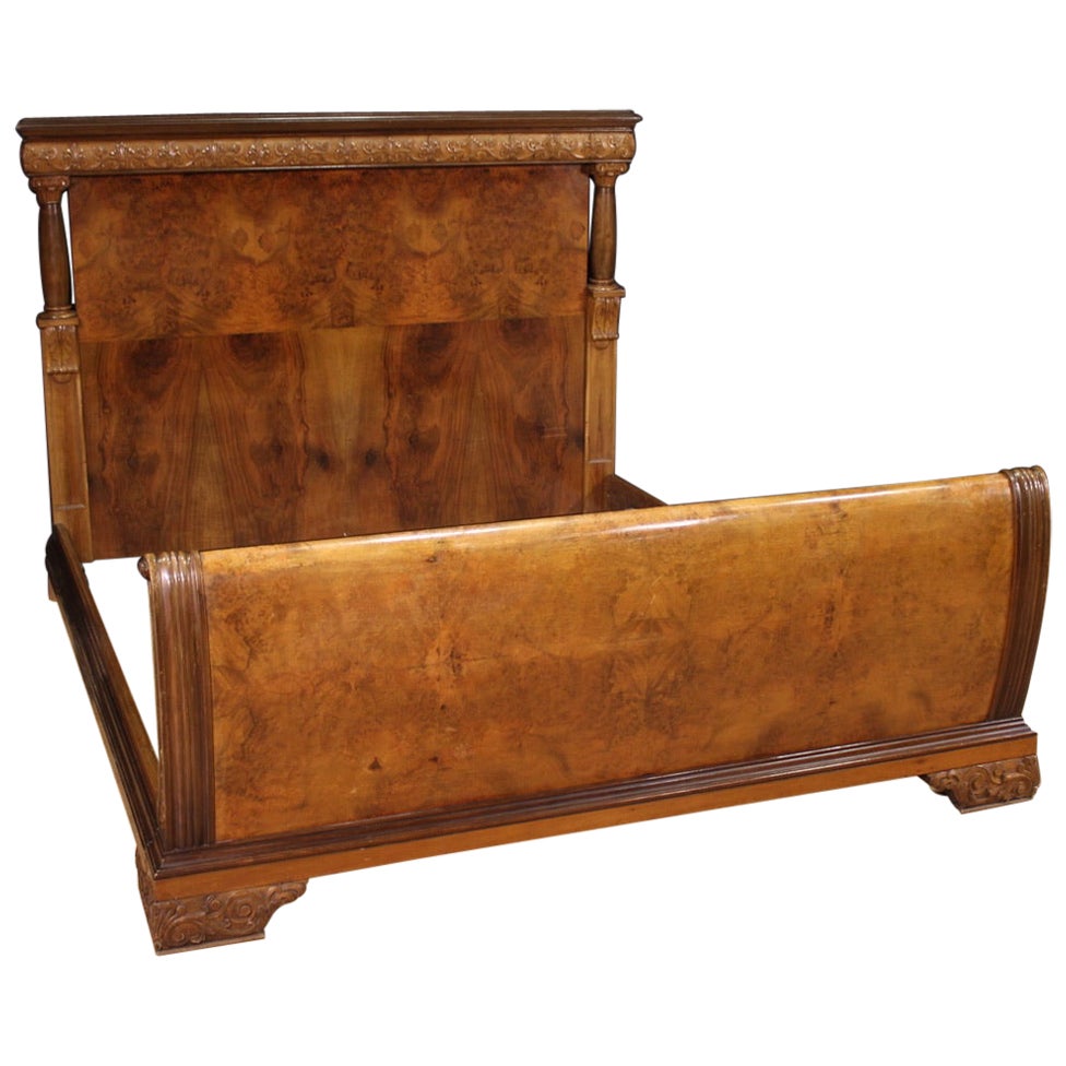 20th Century Wood Italian Double Bed, 1950s