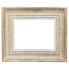 Vintage European Rectangular Wood Painted Gilt Art Frame