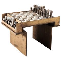 Exceptional Ceramic Chess Set and Table 6