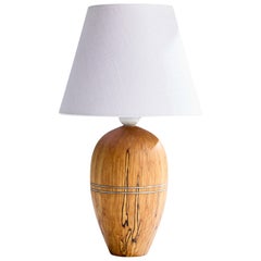 Swedish Designer, Table Lamp, Masur Birch, Sweden, 1970s