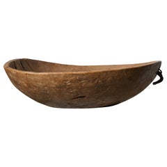 Very Unusual Large Northern Swedish Wooden Bowl in Birch Root from the Mid 1700s