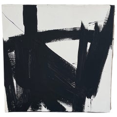 Mid Century Modern Abstract Painting In The Style of Franz Kline