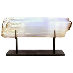 Natural Selenite Log with Stand / Art Accessory