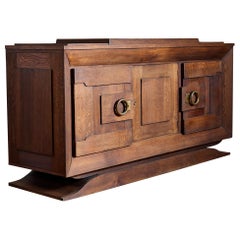 1940's French Oak Geometric Sideboard