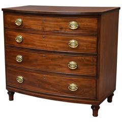 Georgian Mahogany Bow Front Chest of Drawers
