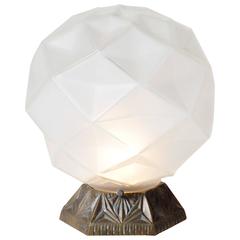 Art Deco Geodesic Sphere Table Lamp