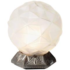 Petite Art Deco Geodesic Sphere Table Lamp