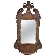 Miroir mural en noyer de style George II