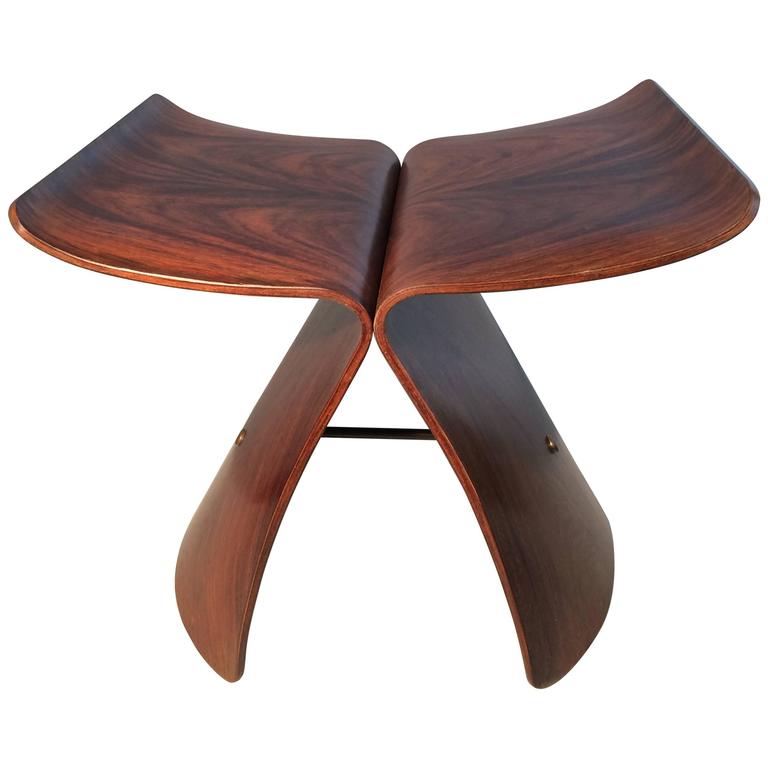 Original Rosewood Sori Yanagi "Butterfly" Stool, 1950s at 1stDibs |  butterfly stool original, yanagi stool, sori yanagi butterfly stool