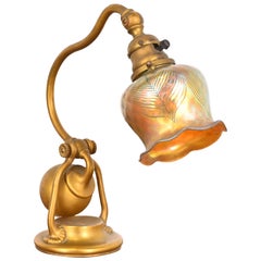 Tiffany Studios New York Bronze Doré Counterbalance Desk Lamp
