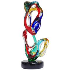Murano Abstract Sculpture by Sergio Costantini