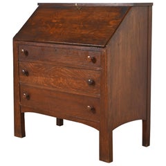 Stickley Brothers Style Antique Mission Oak Arts & Crafts Secretary Desk