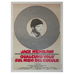 One Flew Over the Cuckoo's Nest 1976 Cartel de la película italiana 2 Foglio