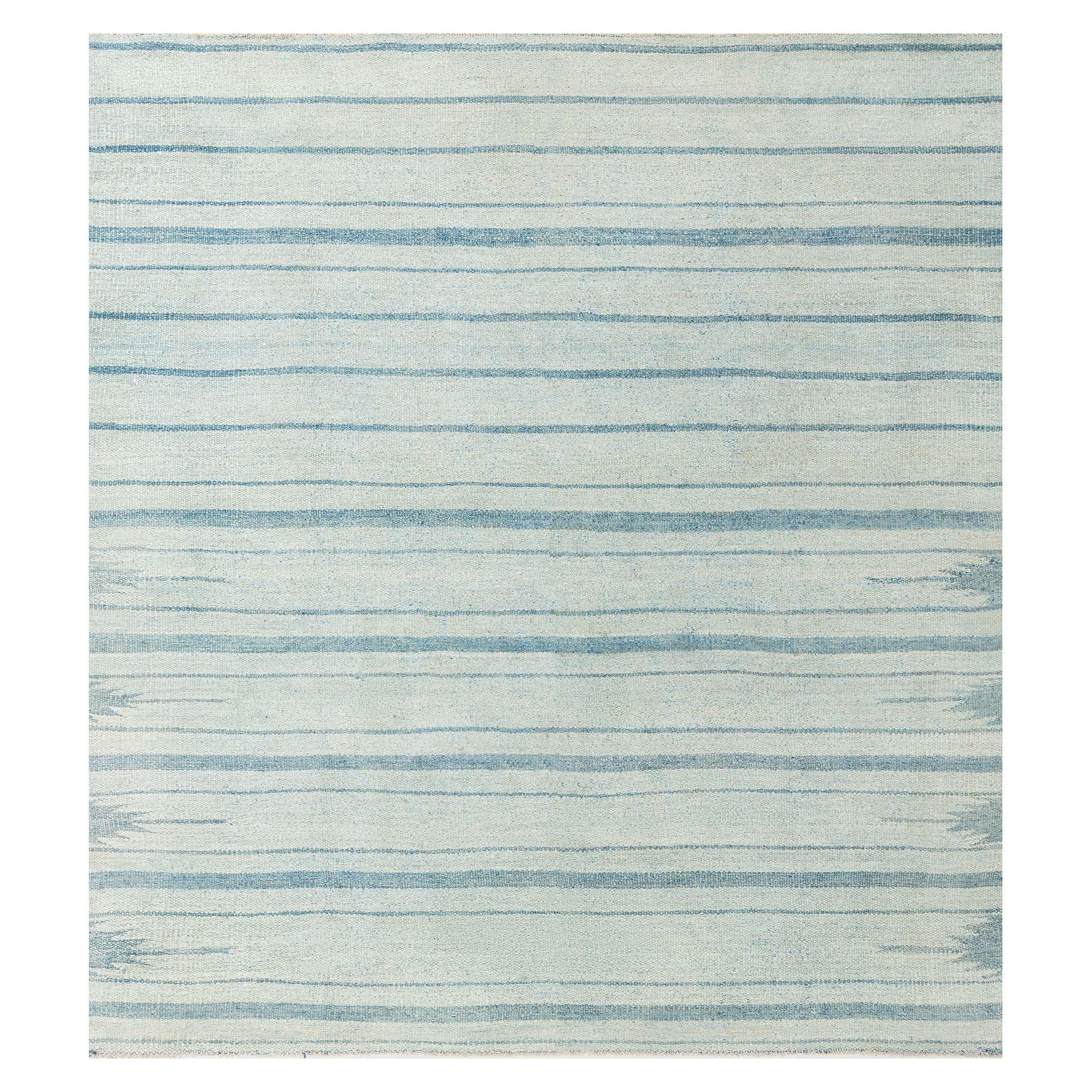 Alfombra Doris Leslie Blau Vintage Indian Dhurrie Striped Azul