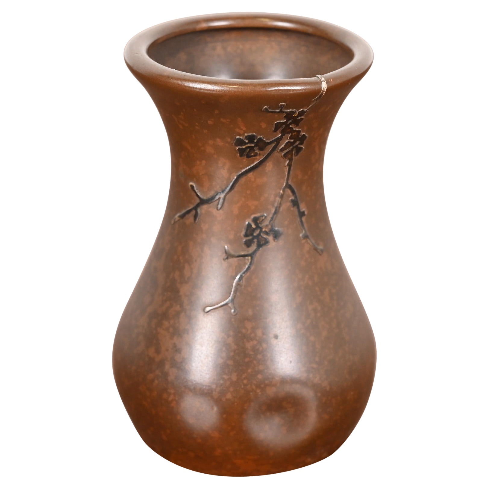 Heintz Arts & Crafts Sterling Silver on Bronze Petite Vase