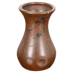 Heintz Arts & Crafts Sterling Silver on Bronze Petite Vase