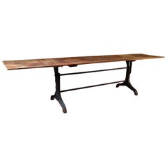 Vintage Industrial Tilt Top Dining Table