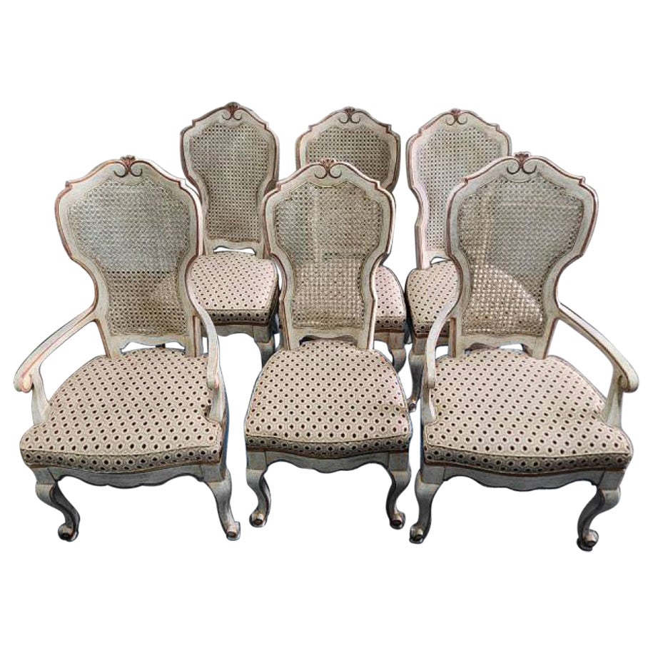 19th Century French Louis XV Style Dining Chairs - Set of 6