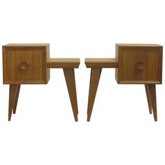 Bleached Mahogany End Tables 1950s
