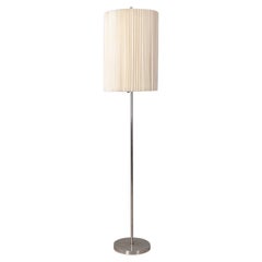Vintage 60's floor lamp in metal and pleated lampshade Italian design
