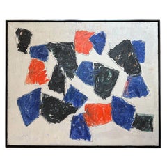 Georges Ferrato "Composition II" 1985 - Abstract Oil Painting