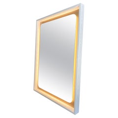 Splendo White Sandblasted Larch Frame And Gold Leaf Floor Mirror by Casa Casati