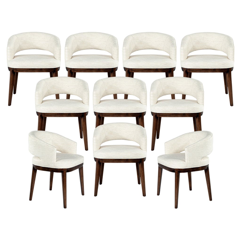 Set of 10 Modern Curved Back Dining Chairs Aalto by Carrocel