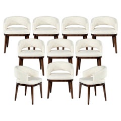 Set of 10 Modern Curved Back Dining Chairs Aalto by Carrocel