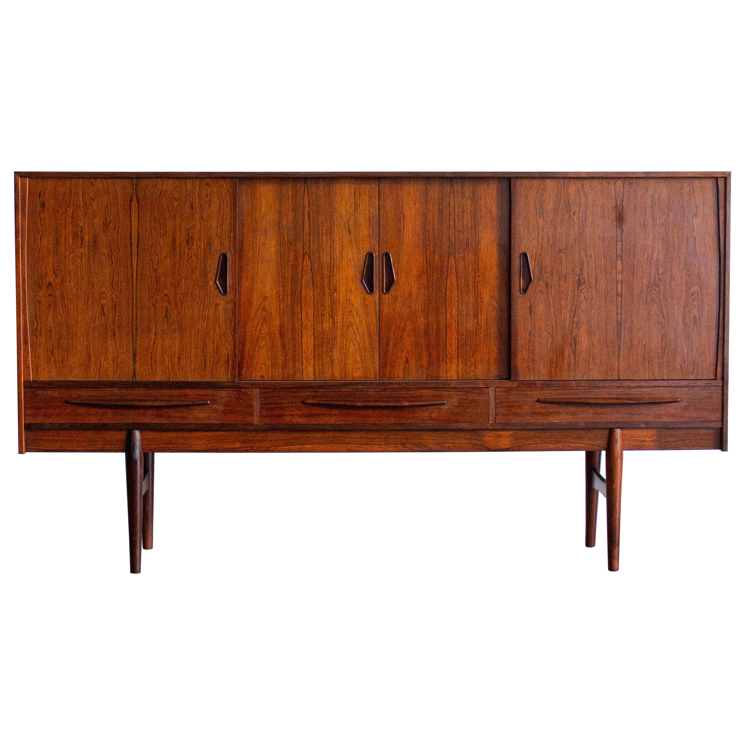 Dänisches palisanderholz-sideboard von e.w. Bach im Angebot