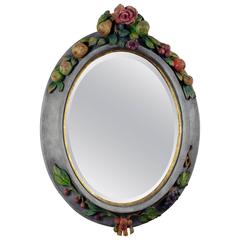 Vintage 1980s Italian Colorful Fruit Mirror by Bartolozzi e Maioli, Florence
