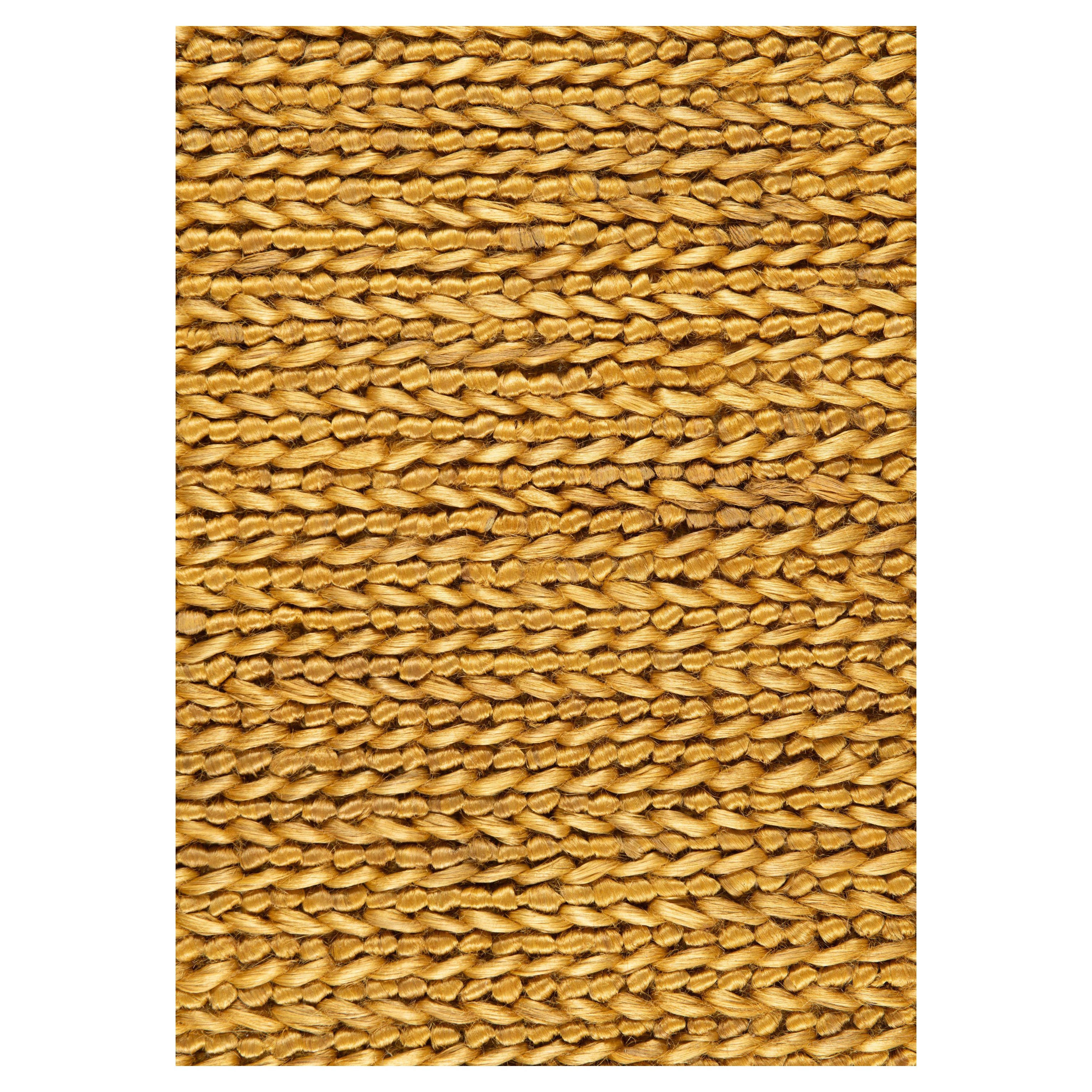 Contemporary Jute Weave Rug, 5'x8', Yellow