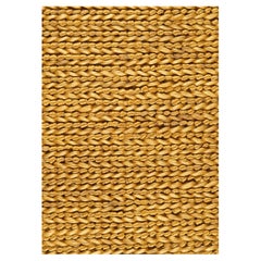 Contemporary Jute Weave Rug, 5'x8', Yellow