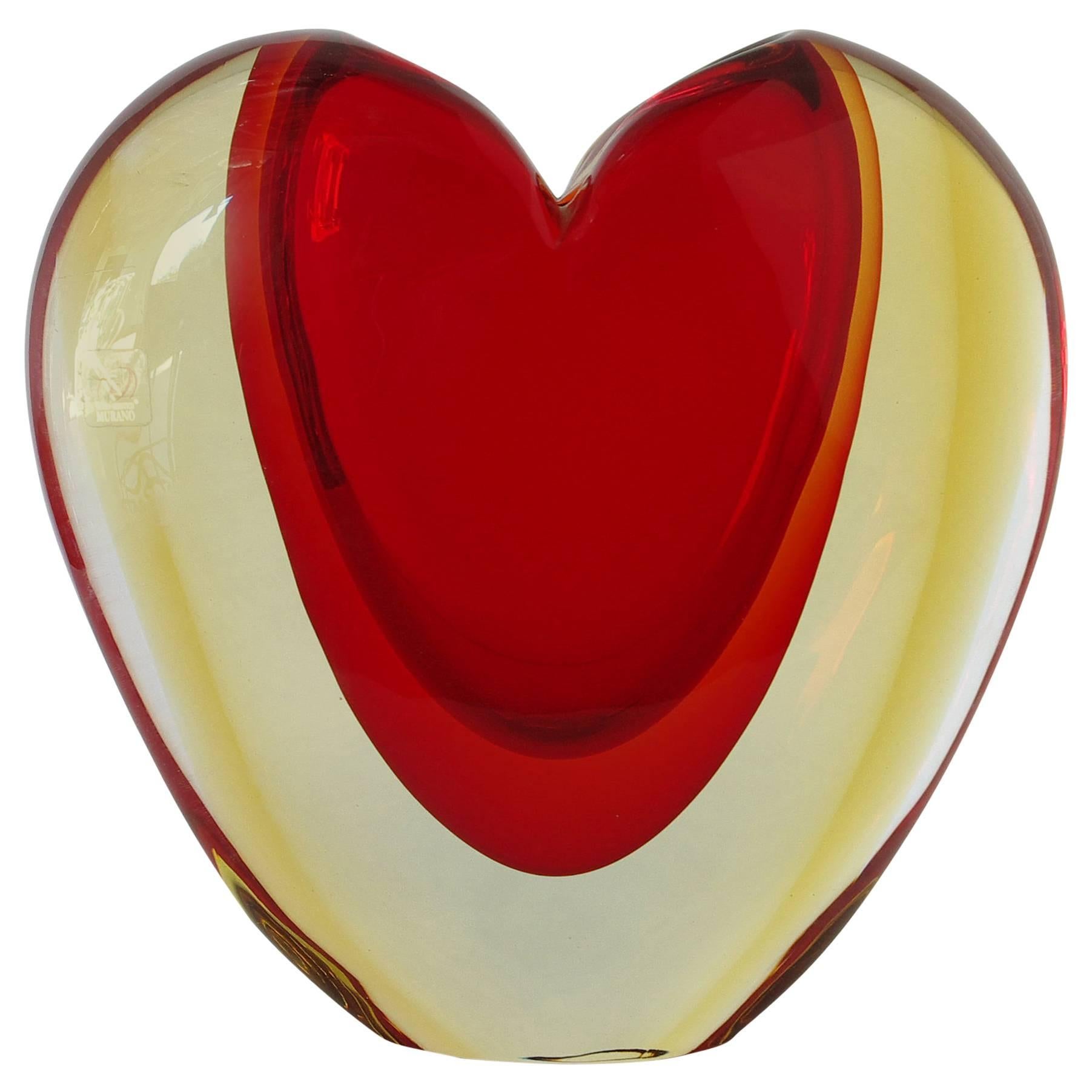 Murano Heart Sculpture by Michele Onesto