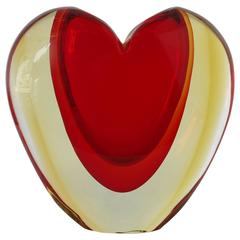 Murano Heart Sculpture by Michele Onesto