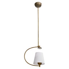 Ernst Voss, Pendant, Brass, Fabric, Denmark, 1940s