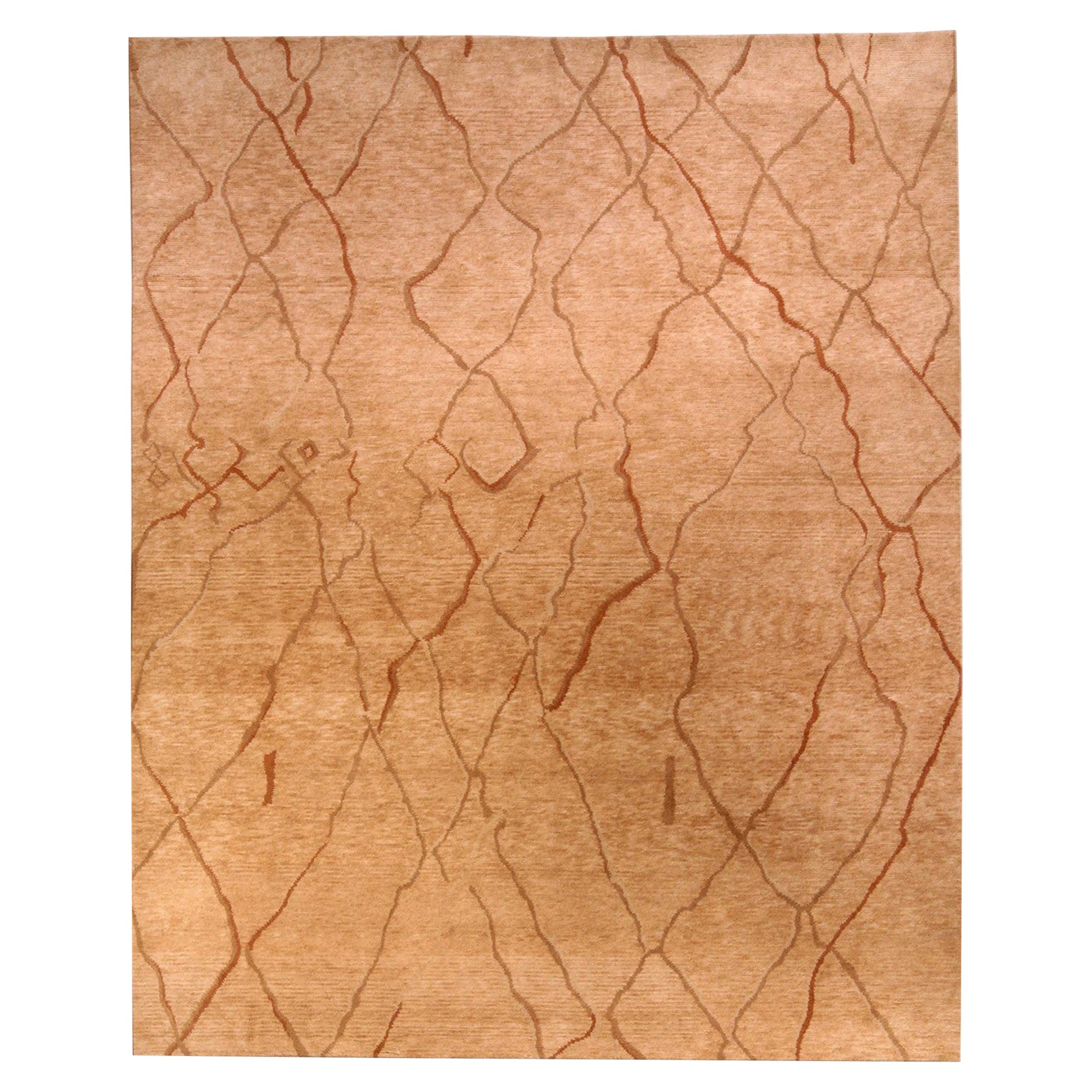 High-quality Modern Parched Desert Handmade Wool Rug by Doris Leslie Blau