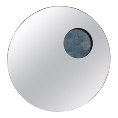 Miroir mural en verre et MDF transparent et bleu cobalt Transito de Casa Casati