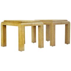 Pair of Lamp Table in the Style of Karl Springer 9