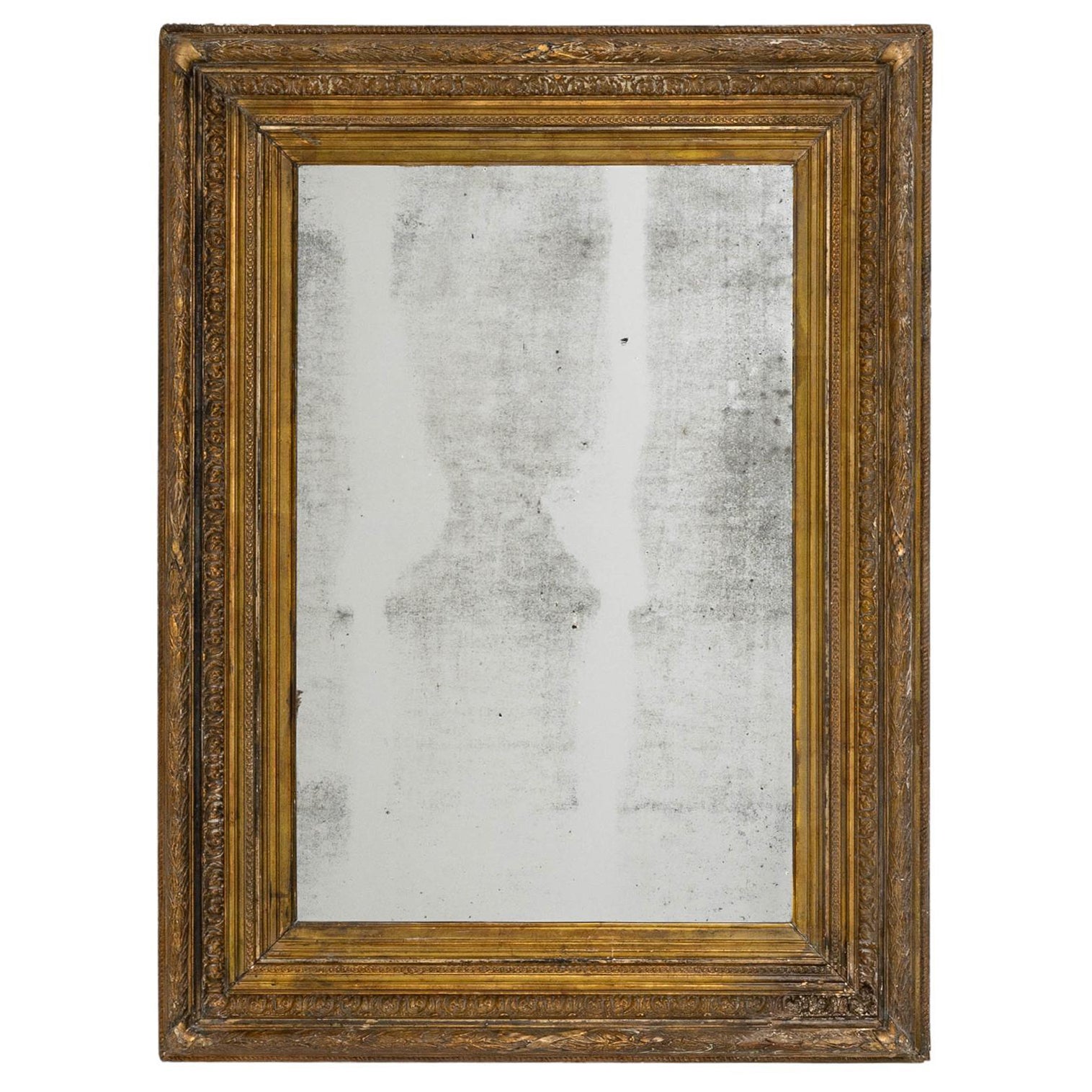 Miroir français du 19ème siècle en bois doré