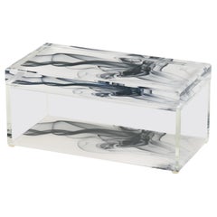 Caja acrílica del tesoro Alexandra Von Furstenberg en negro humo - Caja grande