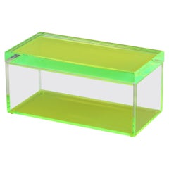 Alexandra Von Furstenberg Acrylic Treasure Box in Green - Large Storage Box