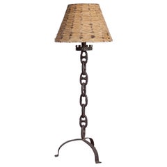 Industrial Chain Link Floor Lamp, France 1950s