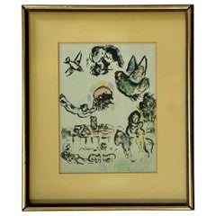 Marc Chagall "Nocturne at Vence" Original Lithograph 1963