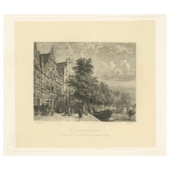Amsterdam’s Elegant Herengracht: Historic Canal Scene, circa 1870